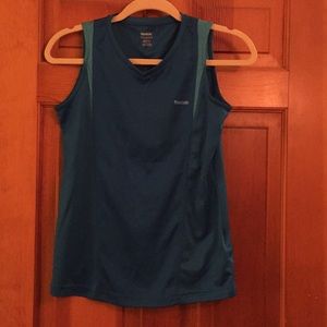 Reebok TwoTone Turquoise Sleeveless Athletic Shirt